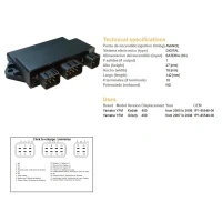 DZE МОДУЛЬ ЗАПАЛУ CDI YAMAHA YFM400 GRIZZLY 07-08, KODIAK 05-06 (1P1-85540-00)
