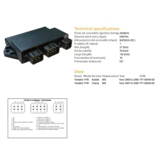 DZE МОДУЛЬ ЗАПАЛУ CDI YAMAHA YFM400 GRIZZLY 07-08, KODIAK 05-06 (1P1-85540-00)