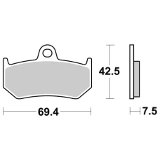 SBS BRAKEPADS SINTERED ЗАДНЬОЇ