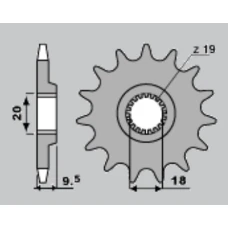 PBR ЗІРОЧКА ПЕРІД 333 13 18NC HONDA CR 125 (86) (LANC. 520)
