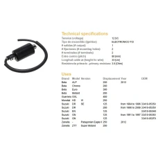 DZE КОТУШКА ЗАПАЛЮВАННЯ SUZUKI DR 125SE '94-'96, GN 125 '91-'97 (33410-05350, 33410-053F0)