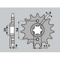 PBR ЗІРОЧКА ПЕРІД 328 13 18NC HONDA NSR 125 89-93 (LANC. 520)