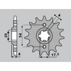 PBR ЗІРОЧКА ПЕРІД 328 13 18NC HONDA NSR 125 89-93 (LANC. 520)