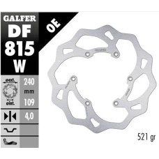 GALFER ДИСК ТОРМОЗНИЙ ЗАД BETA RR 250/300/350 '12-, RR 390/400/430/450/450/498 '14-, XTRAINER 250/300 '15- WAVE (240X109X4MM)