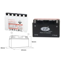 LANDPORT АКУМУЛЯТОР YT7B-BS 12V 6,5AH 150X65X93 BEZOBSLUGOWY - ELEKTROLIT OSOBNO (6) UE2019/1148