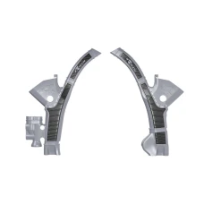 RACETECH (RTECH) 2025/12 КРИШКИ РАМИ (КОМПЛЕКТ) BI-MATERIAL СУПЕР GRIP STARK FUTURE VARG SMX1 '23-'25 КОЛІР СРІБНИЙ / ЧОРНИЙ