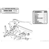 KAPPA СТЕЛАЖ БАГАЖНИКА ЦЕНТРАЛЬНОГО HONDA CB 500 (97-05), CB 500S (00-05) ( БЕЗ ВІНІЛ )